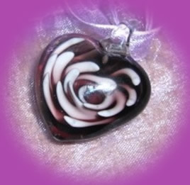 Purple swirl Murano pendant